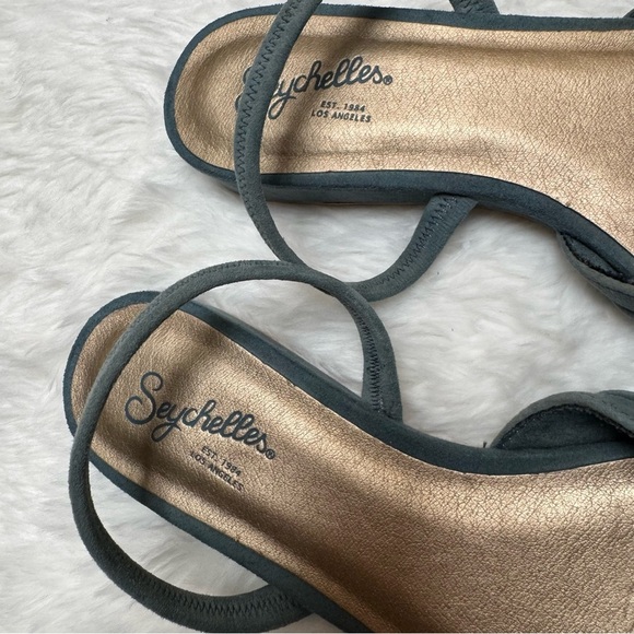 Seychelles Dusty Blue Pointed Toe Slingback Shoes Size 6 - Picture 6 of 12